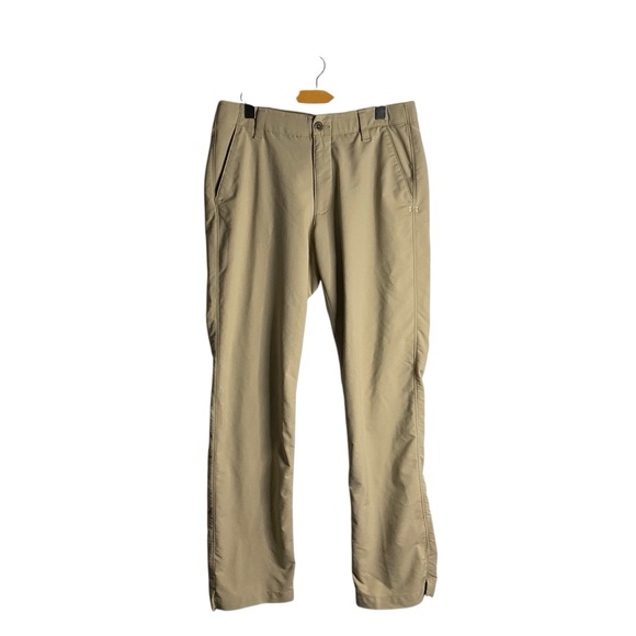 Under Armour Men’s Tan Khaki Loose Fit Performance Wear Pant - Picture 1 of 7